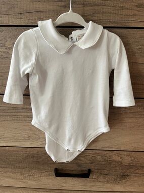 The Beaufort Bonnet Company White Peter Pan Collar Bodysuit